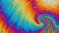 Vibrant Swirling Rainbow Colors Abstract Soap Bubble Surface Royalty Free Stock Photo