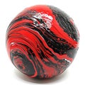 Vibrant Swirling Sphere of Red and Black Paint Royalty Free Stock Photo