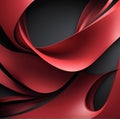 Vibrant Symphony Exploring Dynamic Shapes in a Red Abstract Background