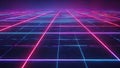 Vibrant Synthwave Energy Grid Texture (ai generated) Royalty Free Stock Photo