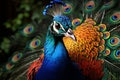 The vibrant tail feathers and graceful displays of a male peacock mesmerize