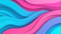 A vibrant teal and hot pink gradient background featuring playful wavy lines, ideal for modern designs or artwork Royalty Free Stock Photo
