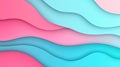 A vibrant teal and hot pink gradient background featuring playful wavy lines, ideal for modern designs or artwork Royalty Free Stock Photo