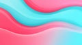 A vibrant teal and hot pink gradient background featuring playful wavy lines, ideal for modern designs or artwork Royalty Free Stock Photo