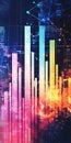 Vibrant Technological Data Visualization With Dynamic Graphs and Digital Patterns