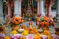 Vibrant Temple Flower Altar Royalty Free Stock Photo