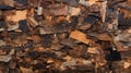 Vibrant And Textured Firewood Chips Stock Photo With Raw Authenticity