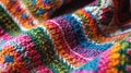 Vibrant Textured Knit Wool Close-up