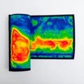 Infrared Heat Map Visualization on a Flexible Screen Royalty Free Stock Photo