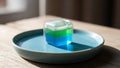 Vibrant Three-Color Laundry Detergent Pod in Sunlight Royalty Free Stock Photo