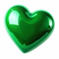 Glossy Emerald Heart Shape Royalty Free Stock Photo