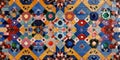 Vibrant Tile Mosaic Intricate Pattern Design for Backgrounds Royalty Free Stock Photo