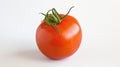 Vibrant Tomato: A Captivating Angled Shot on a Crisp White Background