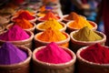 Vibrant traditional Indian holi colors Royalty Free Stock Photo