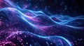 Vibrant trails of light dance across the screen mimicking the beauty of celestial constellations in a stunning equalizer