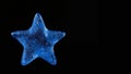 Azure Starry A Glimpse into the Deep Blue Bubbles and Light Converge on a Pointed Star. Royalty Free Stock Photo