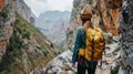 Vibrant travel bokeh design with blurred landscapes and adventure elements for tourism