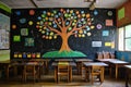 Vibrant Tree of Knowledge Classroom Royalty Free Stock Photo