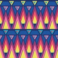 Vibrant triangles seamless pattern background Royalty Free Stock Photo