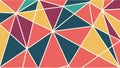 Vibrant Triangular Mosaic Geometric Pattern, vector design Generative AI Royalty Free Stock Photo