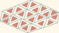 Vibrant Triangular Tessellation Pattern, Abstract Geometric Design, vector design Generative AI Royalty Free Stock Photo