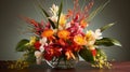 vibrant tropical flower arrangements
