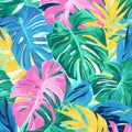 Vibrant Tropical Leaf Pattern Inspired By Lilly Pulitzer