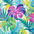 Vibrant Tropical Leaf Pattern Inspired By Lilly Pulitzer