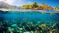 Vibrant tropical underwater paradise