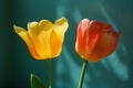 Vibrant Tulips Basking in Sunlight