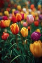 Vibrant Tulips in Bloom Royalty Free Stock Photo