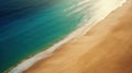 Vibrant turquoise ocean and empty sand beach before the storm. Tropical nature. Sunlight reflecting in the sea. Generative AI Royalty Free Stock Photo