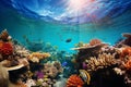 Vibrant Underwater Coral Reef: A Colorful Oasis of Life Royalty Free Stock Photo