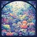 Vibrant Underwater Coral Scene Royalty Free Stock Photo
