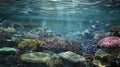Vibrant Underwater Reef Ecosystem Teeming with Marine Life