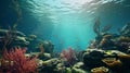 Vibrant Underwater Seascape With Detailed Coral Reefs - 8k 3d Art