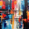 Vibrant Urban Abstract Painting Inspired By Architecture