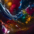 Vibrant variety of colors splashes - ai generated image