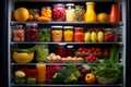 Vibrant variety Fridge packed with a colorful array of wholesome foods