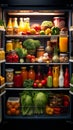 Vibrant variety Fridge packed with a colorful array of wholesome foods