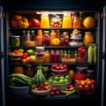 Vibrant variety Fridge packed with a colorful array of wholesome foods