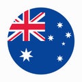 Circular Australian Flag Icon Royalty Free Stock Photo