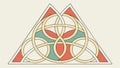 Vibrant Celtic Knot Triangle, Symbolic Design, vector design Generative AI Royalty Free Stock Photo