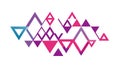 Random Triangular Pattern: Abstract Geometric Mosaic, vector design Generative AI Royalty Free Stock Photo