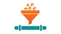 Data Funnel and Pipeline Processing Icon Royalty Free Stock Photo