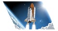Space Shuttle Launch Vector Illustration Royalty Free Stock Photo