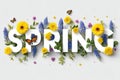 Spring Greeting Vector Typography Design Royalty Free Stock Photo