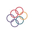 Interlocking Colorful Rings Vector Design
