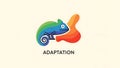Chameleon Adaptation Concept Logo with Gradient Colors Royalty Free Stock Photo