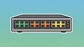Network Switch or Ethernet Hub Vector Icon Royalty Free Stock Photo